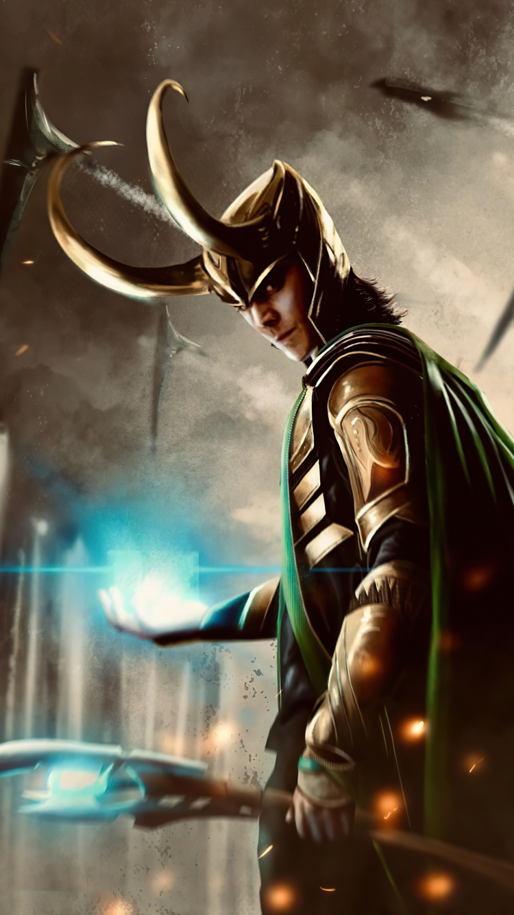 Loki, Sophia di Martino, Kunst, Helm, Ritter. Wallpaper in 750x1334 Resolution