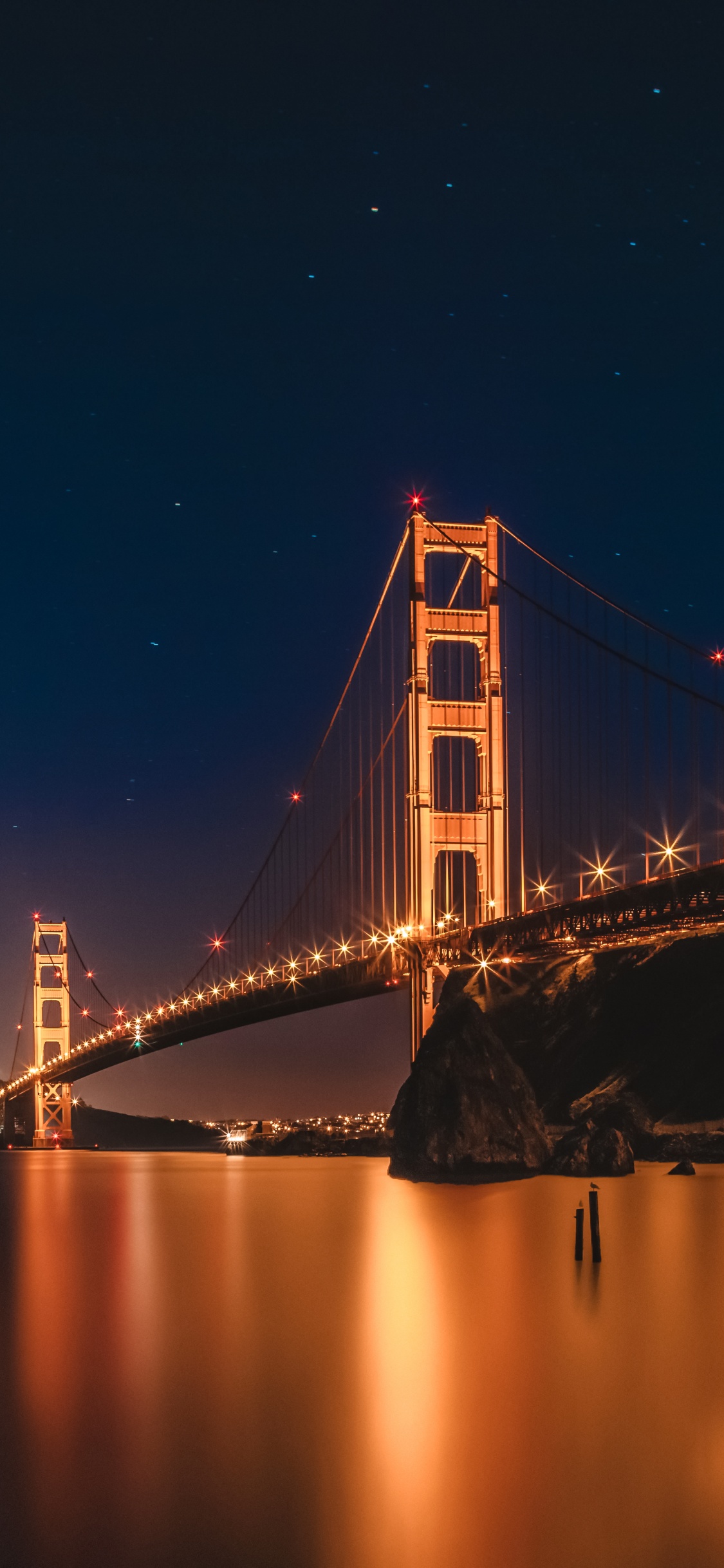 Golden Gate Bridge, Alcatraz Island, Battery Spencer, Muir Woods National Monument, Sausalito. Wallpaper in 1125x2436 Resolution