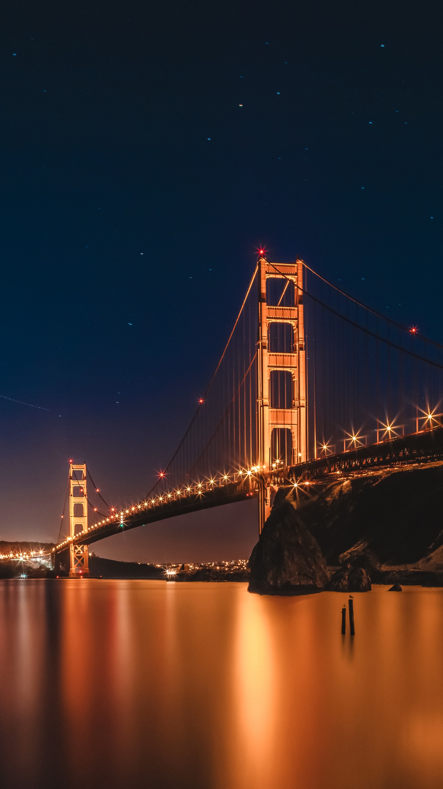 Golden Gate Bridge, Alcatraz Island, Battery Spencer, Muir Woods National Monument, Sausalito. Wallpaper in 1440x2560 Resolution