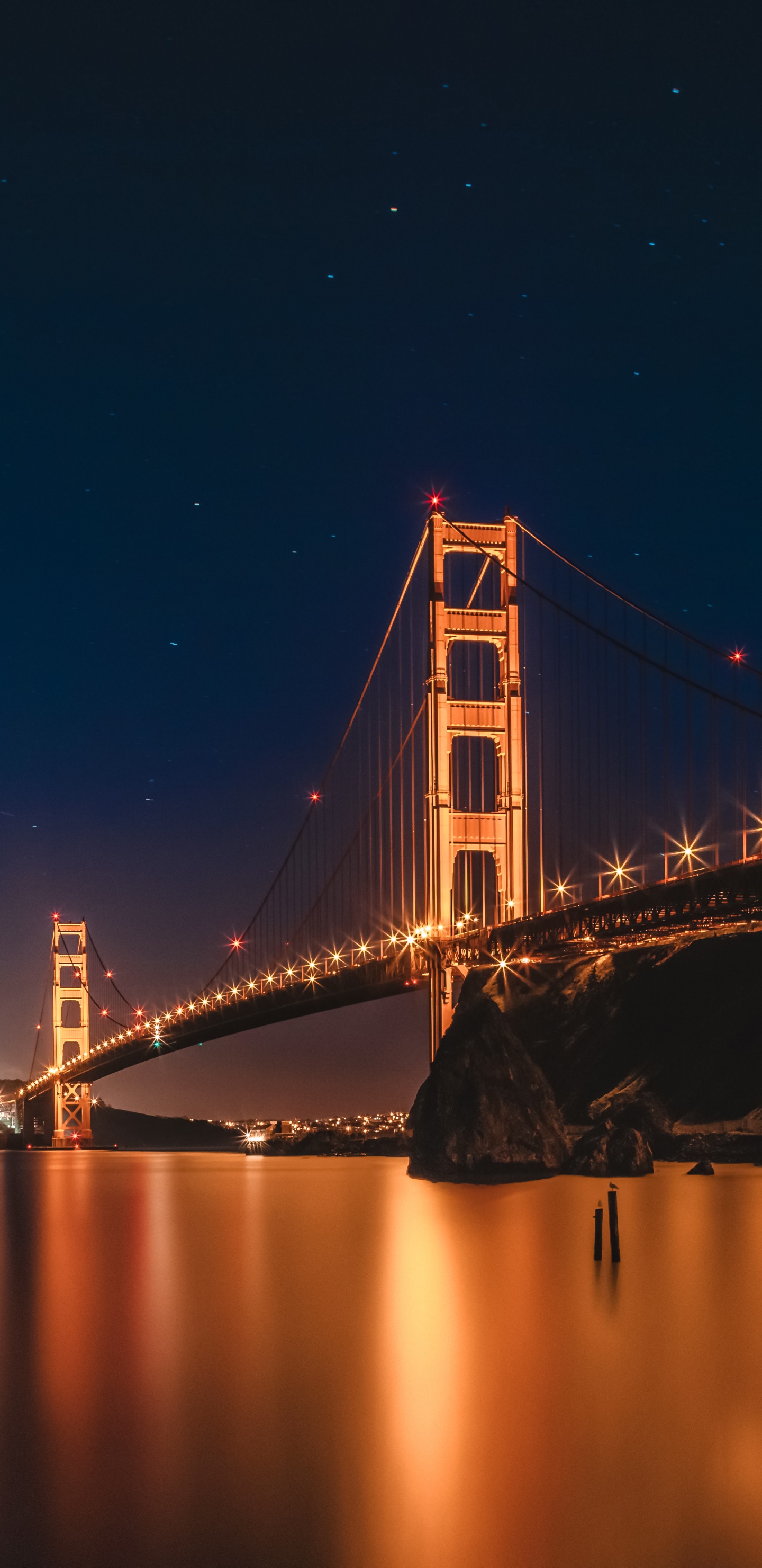 Golden Gate Bridge, Alcatraz Island, Battery Spencer, Muir Woods National Monument, Sausalito. Wallpaper in 1440x2960 Resolution