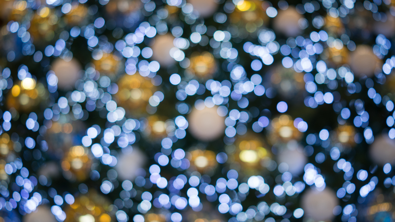 Weiße Und Gelbe Runde Lichter. Wallpaper in 1280x720 Resolution