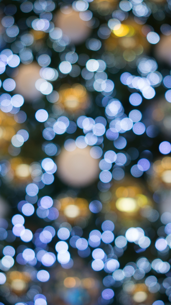 White and Yellow Round Lights. Wallpaper in 720x1280 Resolution