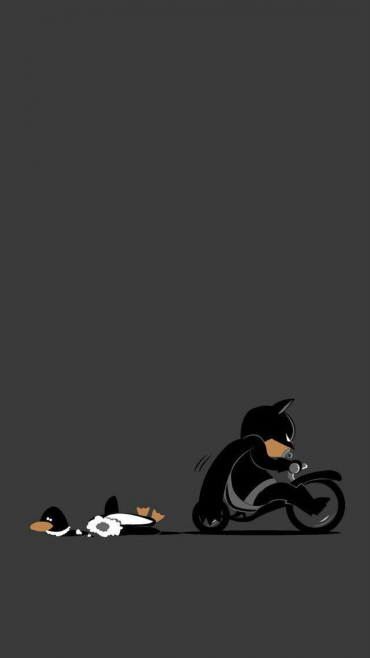 Black and White Bird Illustration. Wallpaper in 750x1334 Resolution