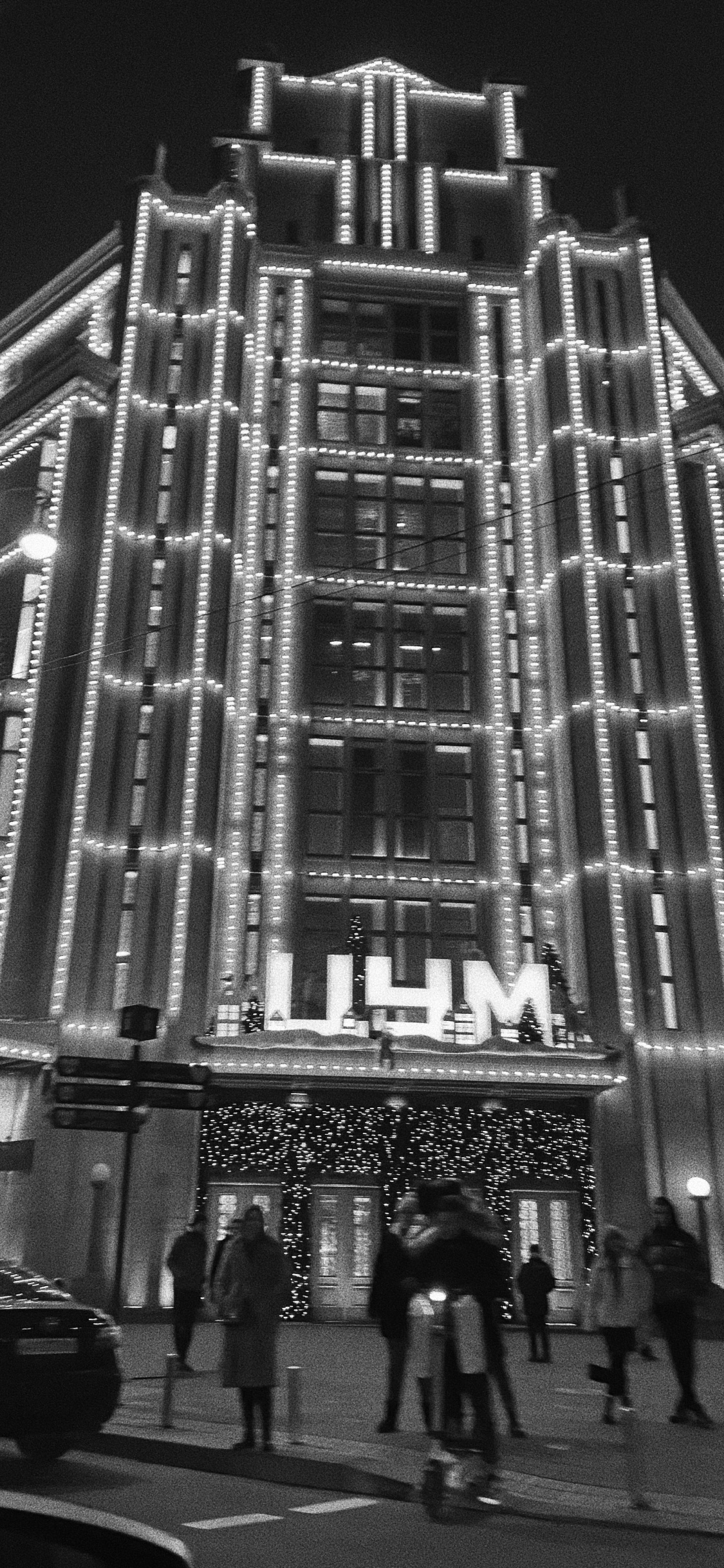 Window, Facade, Metropolis, Night, Building. Wallpaper in 1125x2436 Resolution