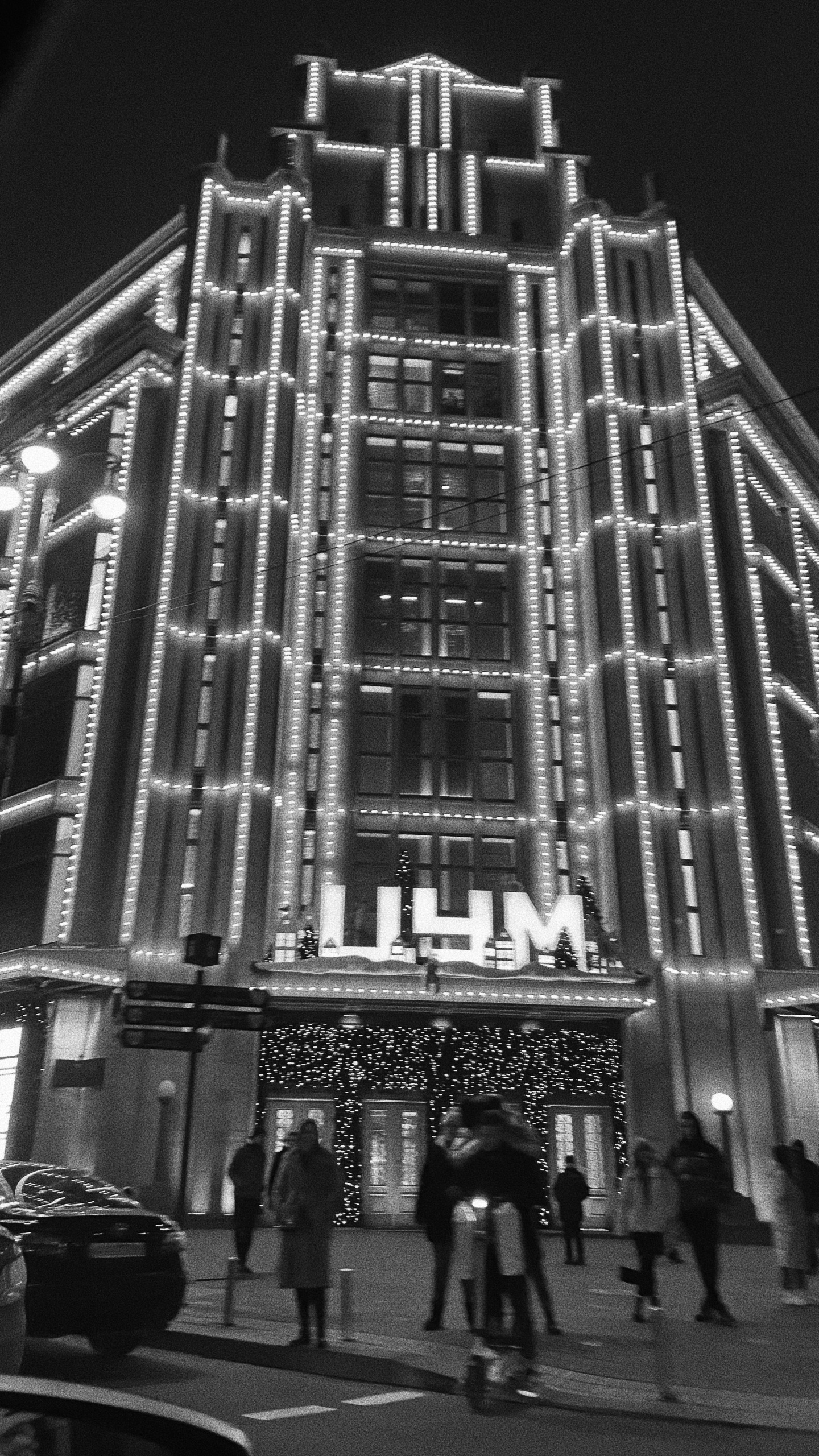 Window, Facade, Metropolis, Night, Building. Wallpaper in 1440x2560 Resolution