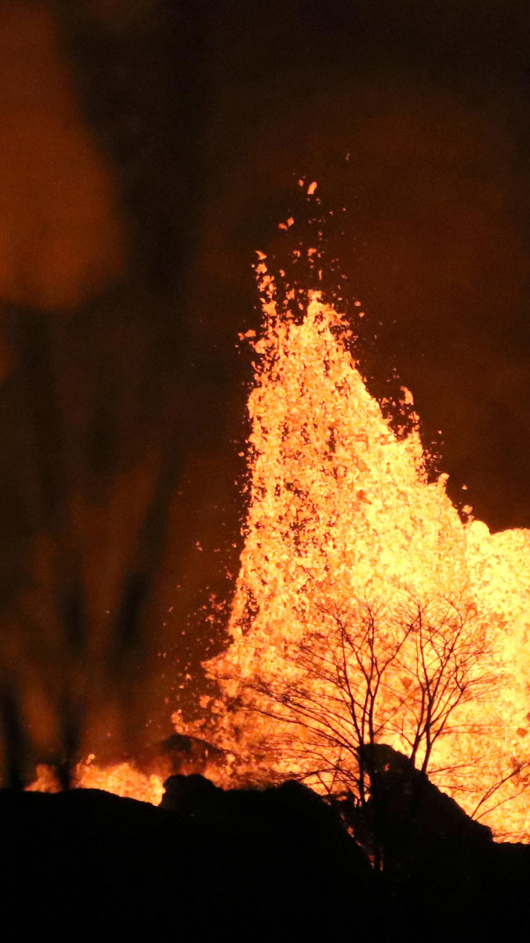 懒散, 熔岩, 火焰, 热, 野火 壁纸 750x1334 允许