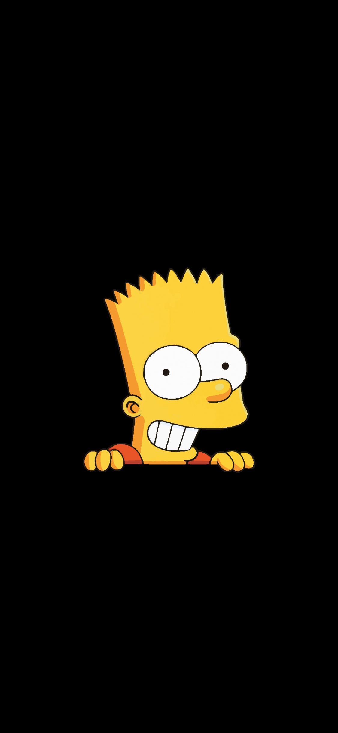 Amoled, Bart Simpson, Bart Amoled, Cartoon, Animated Cartoon. Wallpaper in 1125x2436 Resolution