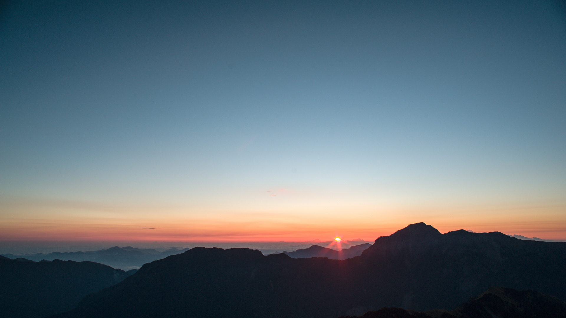 Cloud, Sunset, Mountainous Landforms, Mountain, Horizon. Wallpaper in 1920x1080 Resolution