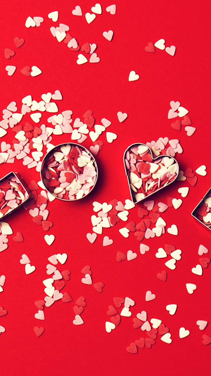 Valentines Day, Heart, Red, Text, Love. Wallpaper in 720x1280 Resolution