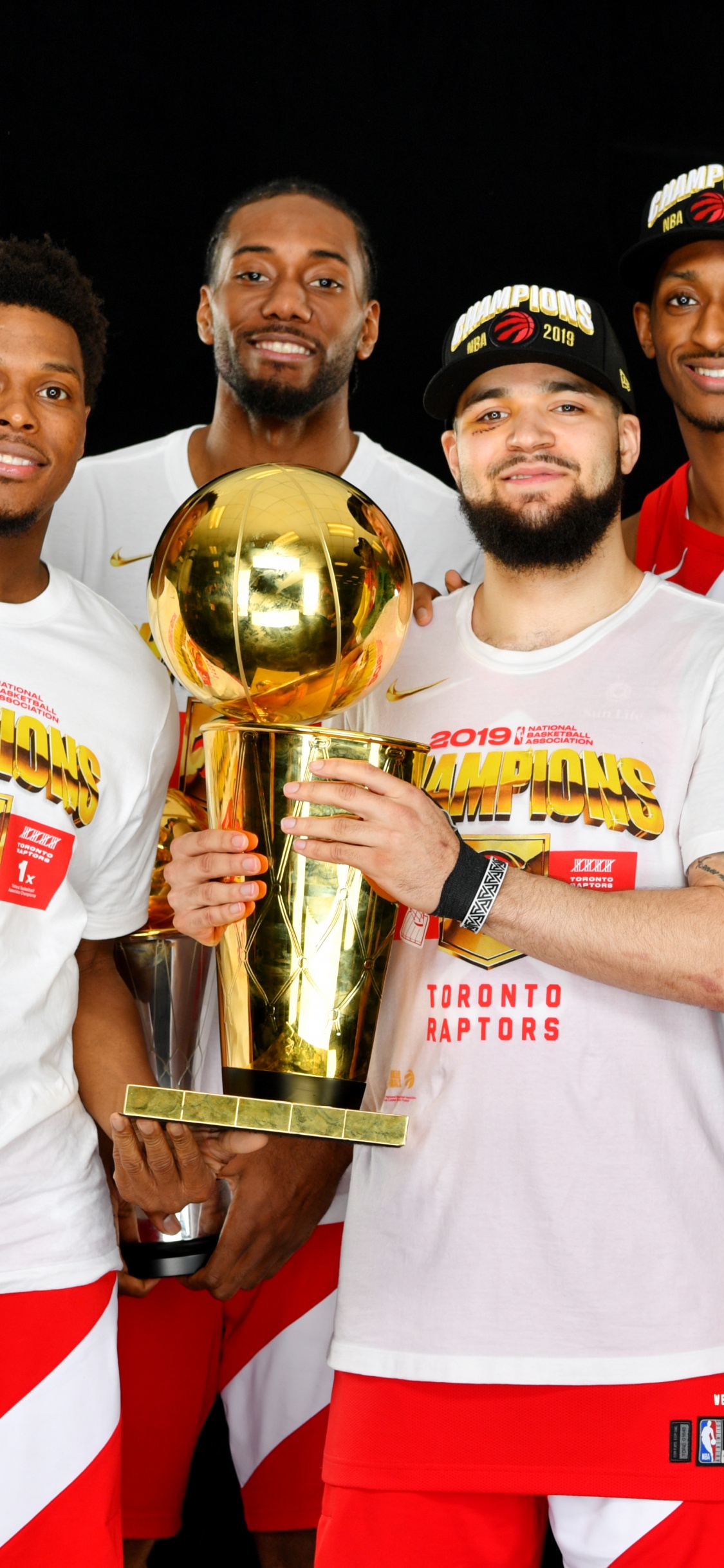 Group of Men in Red and White Crew Neck Shirts. Wallpaper in 1125x2436 Resolution