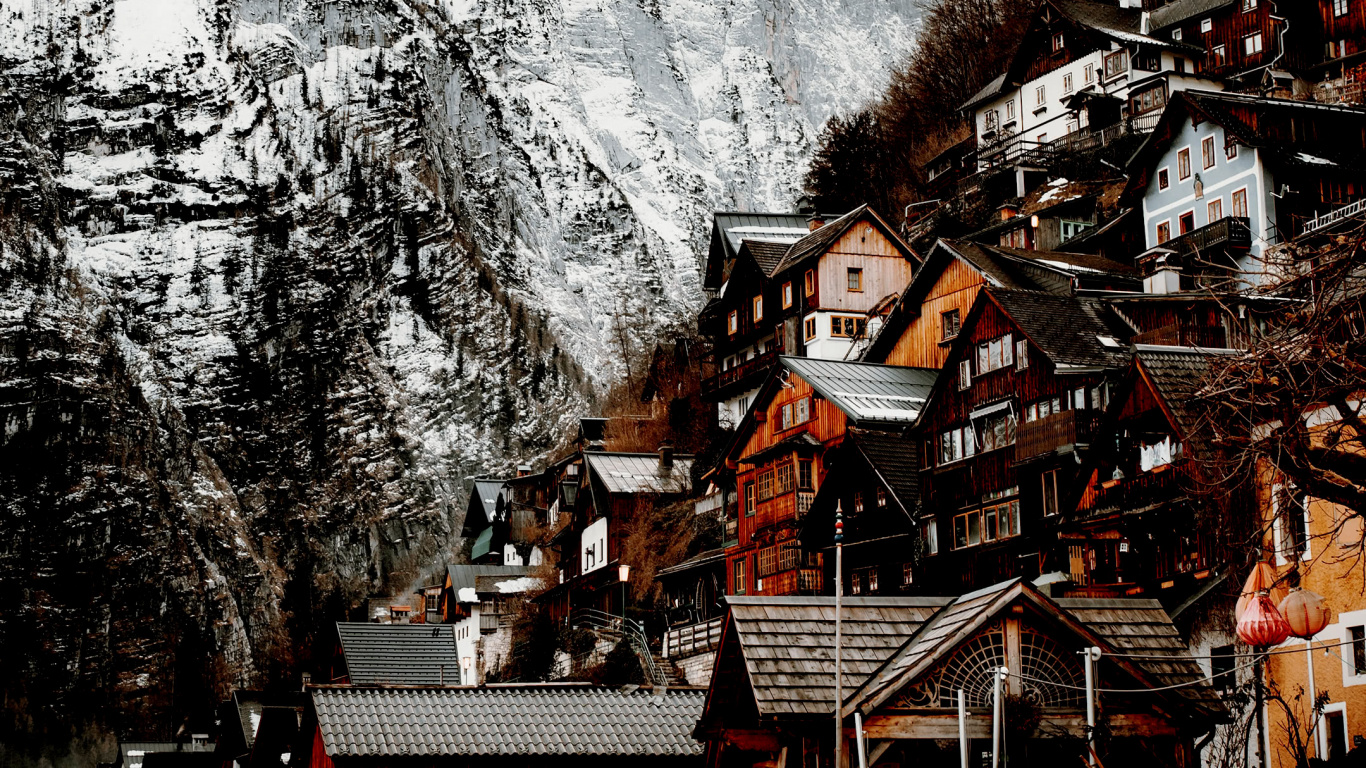 Massivs, Wand26, Hochland, Schnee, Naturlandschaft. Wallpaper in 1366x768 Resolution