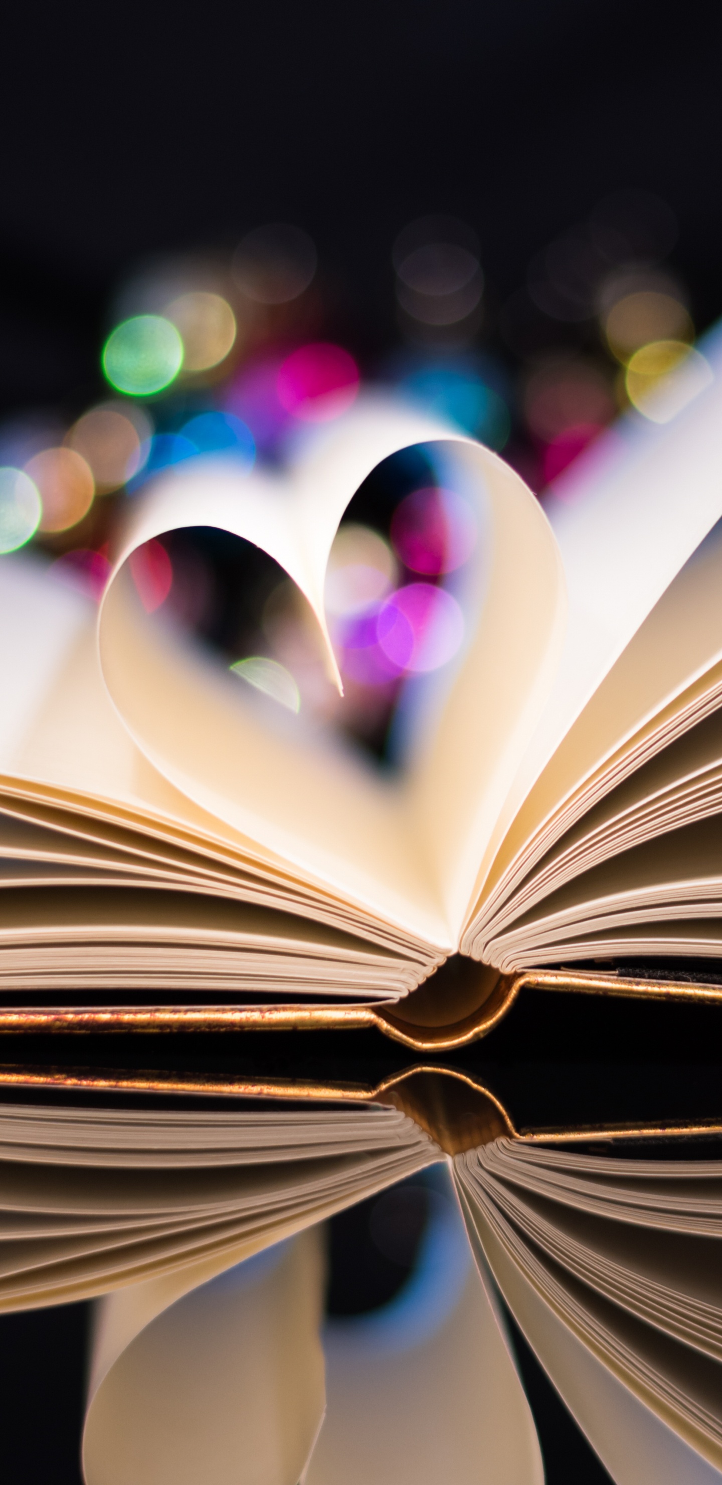 Book, Heart, Blue, Light, Pink. Wallpaper in 1440x2960 Resolution