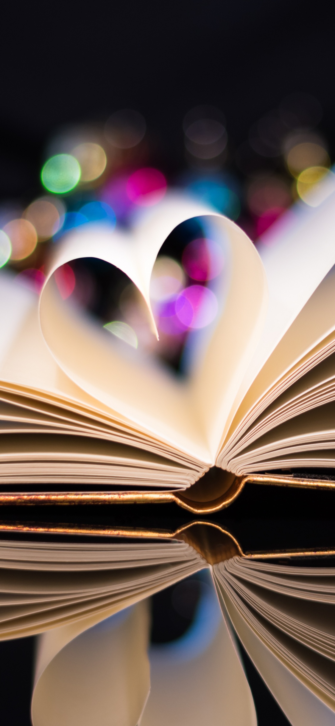 Livre, Cœur, Blue, Lumière, Pink. Wallpaper in 1125x2436 Resolution