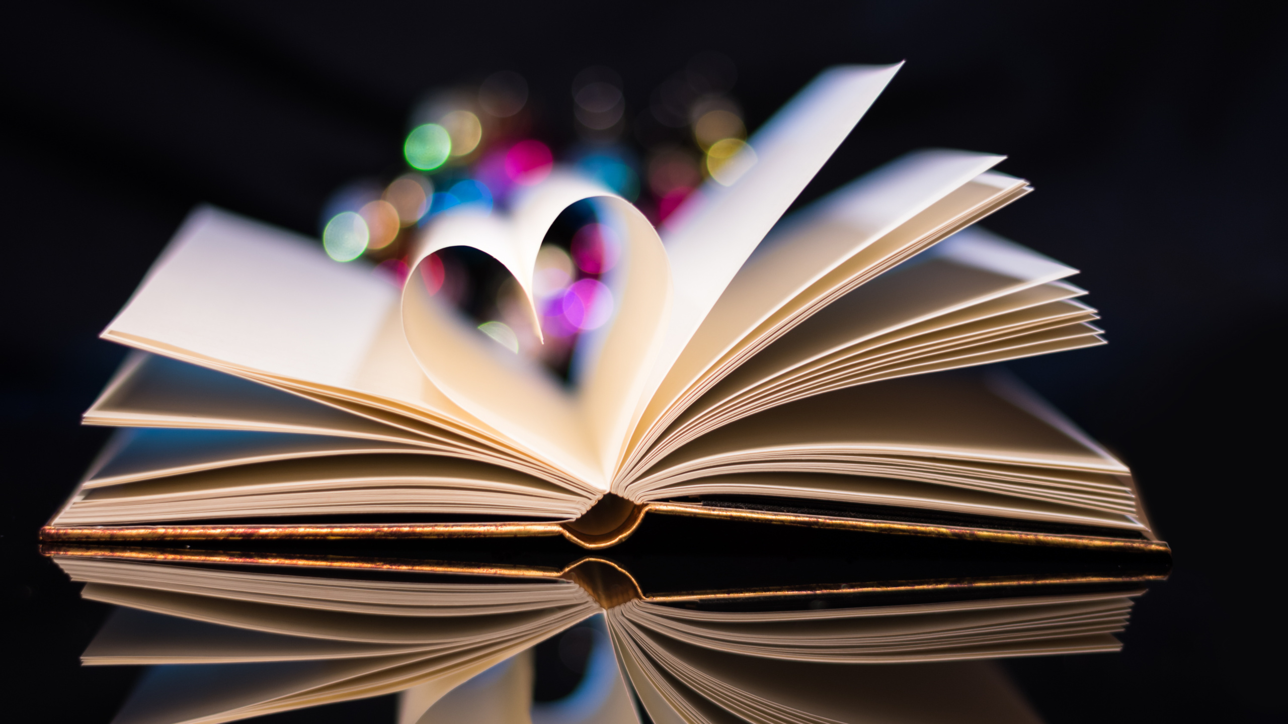 Livre, Cœur, Blue, Lumière, Pink. Wallpaper in 2560x1440 Resolution