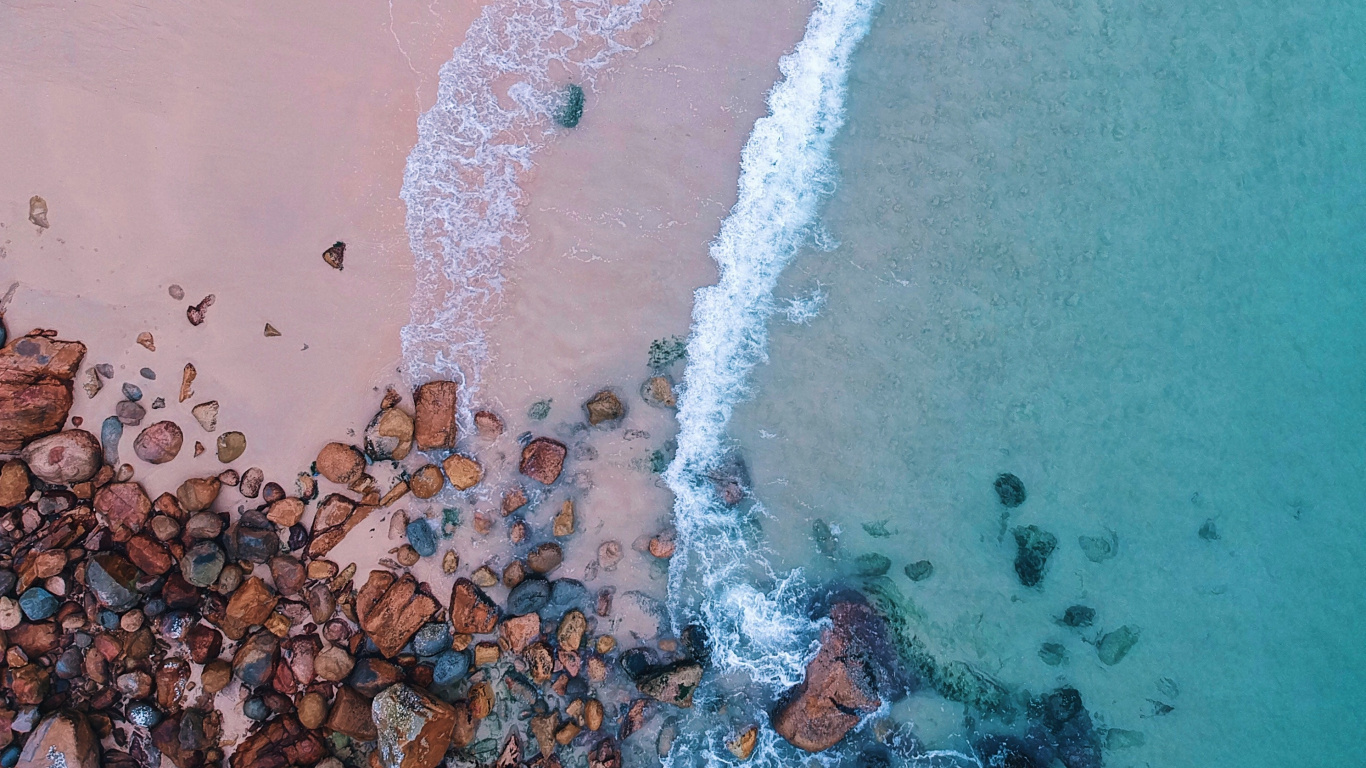 大海, 粉刷, 石膏, 沙 壁纸 1366x768 允许