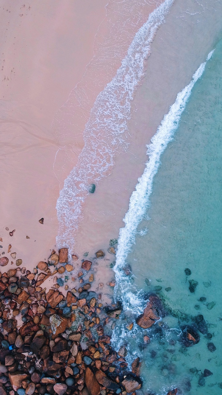 大海, 粉刷, 石膏, 沙 壁纸 720x1280 允许