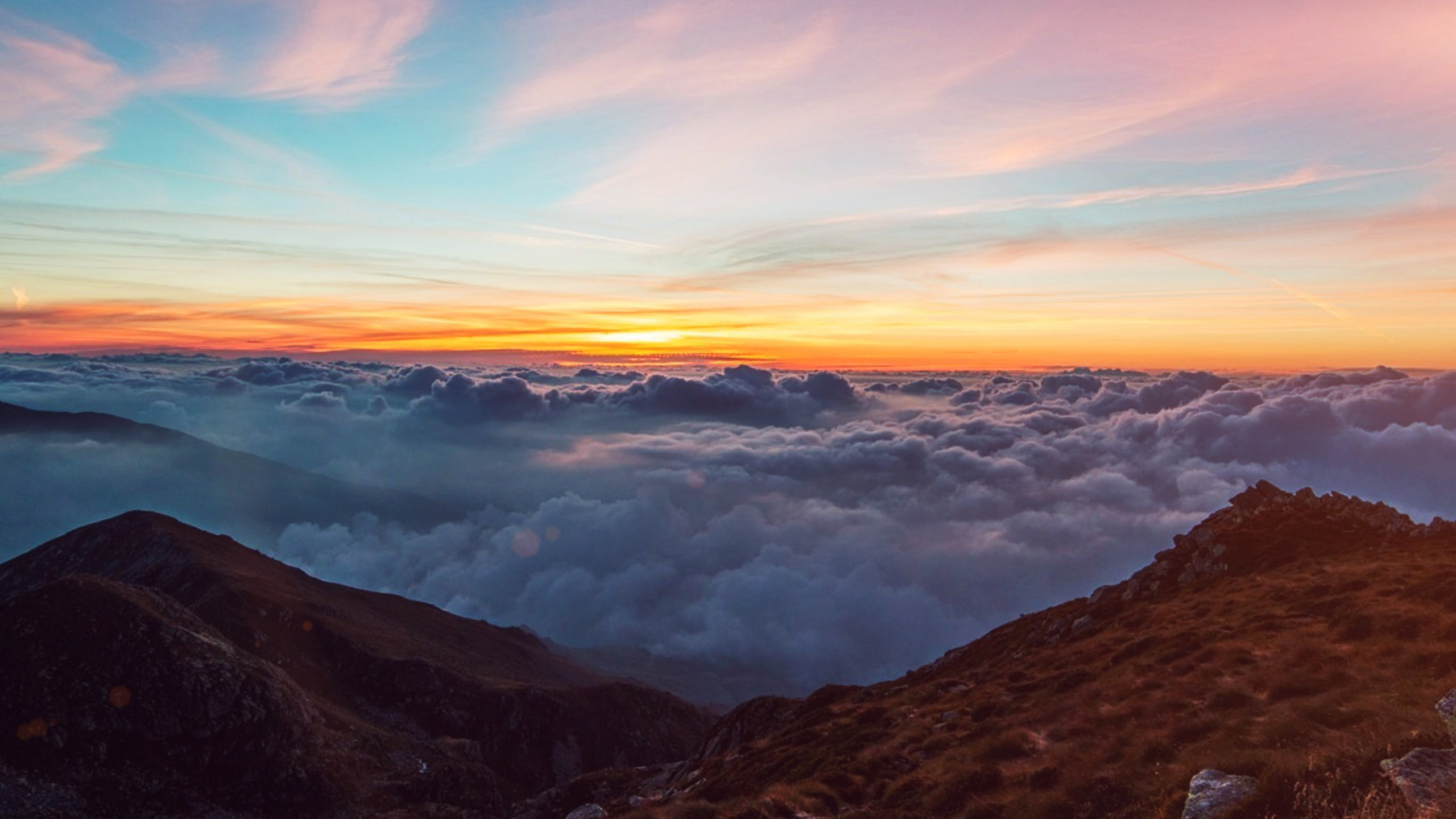 Sonnenuntergang, Cloud, Atmosphäre, Naturlandschaft, Azure. Wallpaper in 2560x1440 Resolution