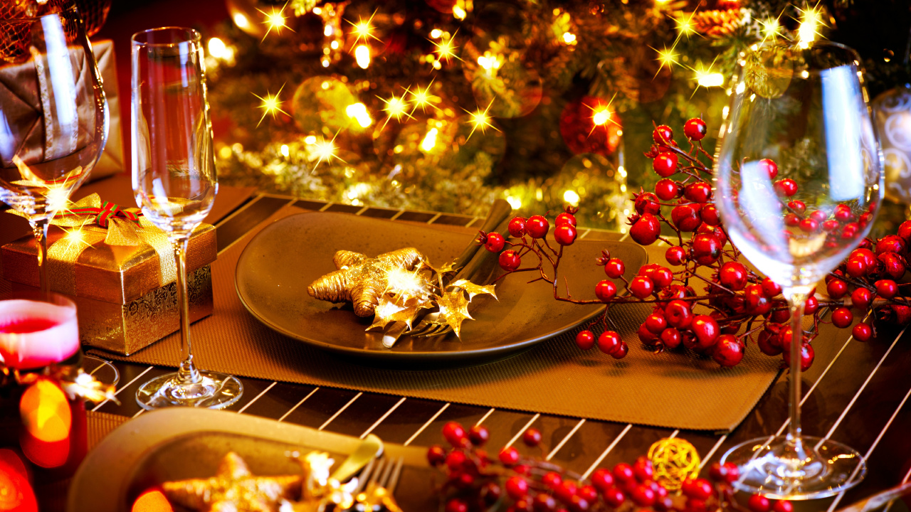 Weihnachten, Weihnachtsdekoration, Tradition, Veranstaltung, Christmas Dinner. Wallpaper in 1280x720 Resolution