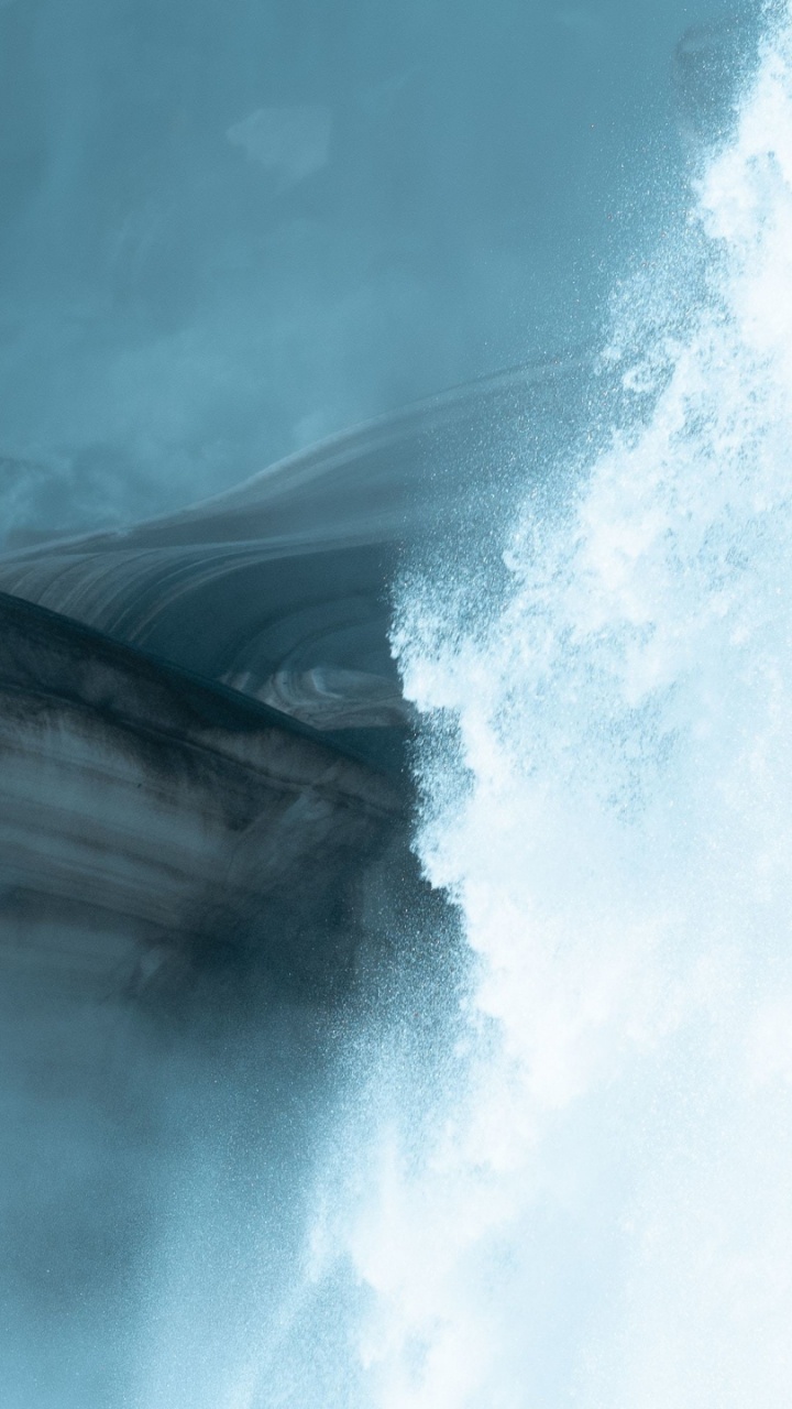 Peinture Abstraite Blanche et Bleue. Wallpaper in 720x1280 Resolution