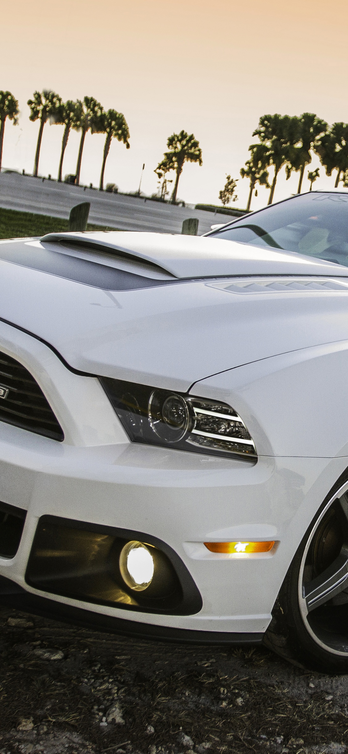 Weißer Porsche 911 Auf Grauem Feldweg Tagsüber. Wallpaper in 1125x2436 Resolution