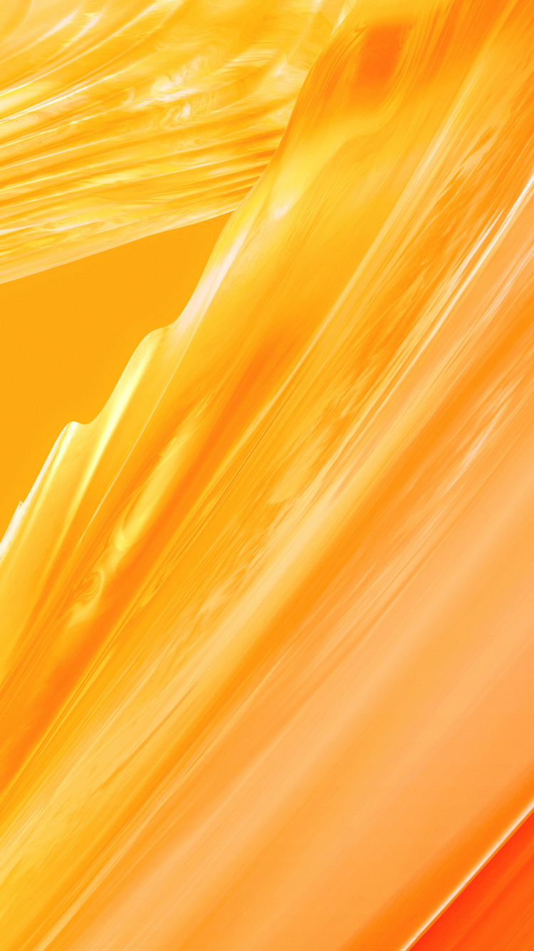 Gelbe Und Orange Abstrakte Malerei. Wallpaper in 750x1334 Resolution