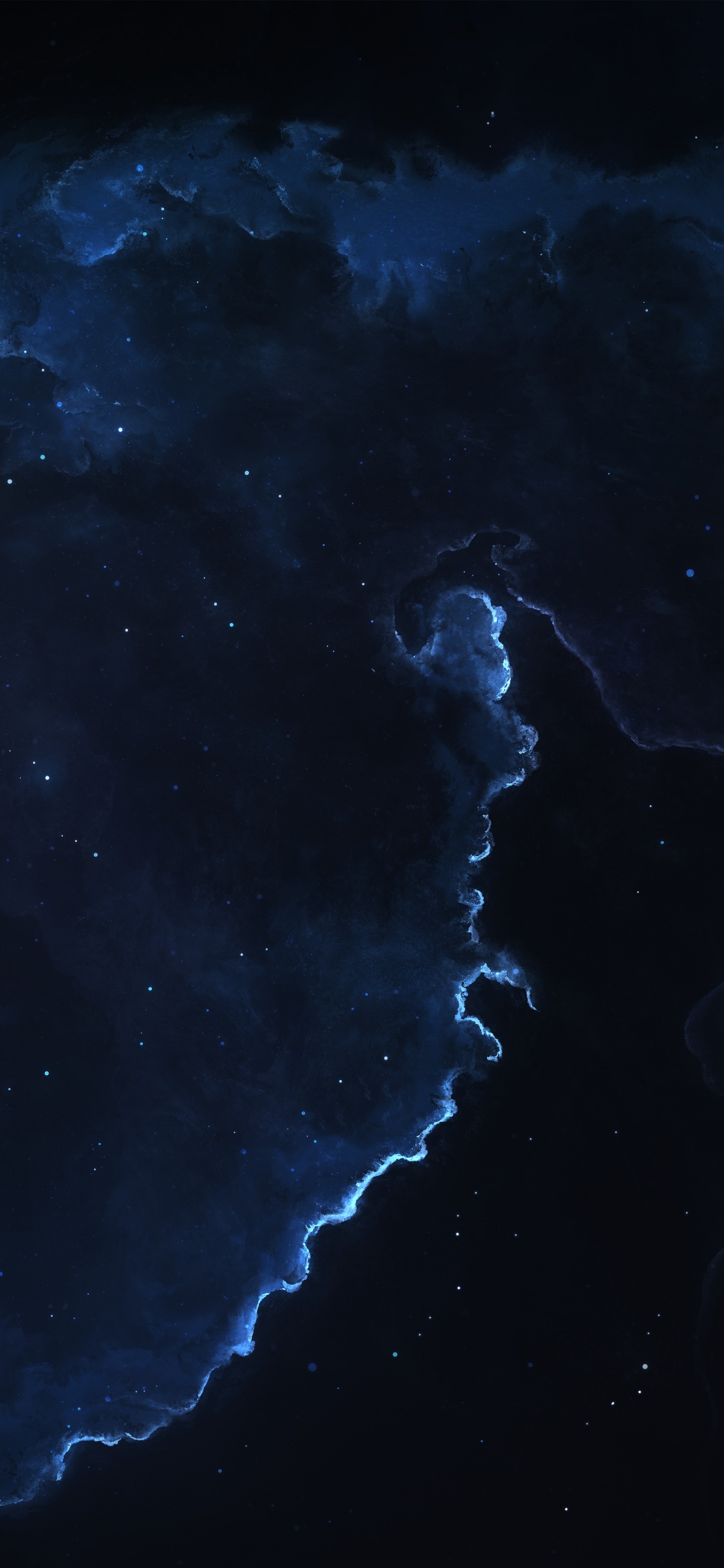 Peinture Abstraite Bleue et Blanche. Wallpaper in 1125x2436 Resolution