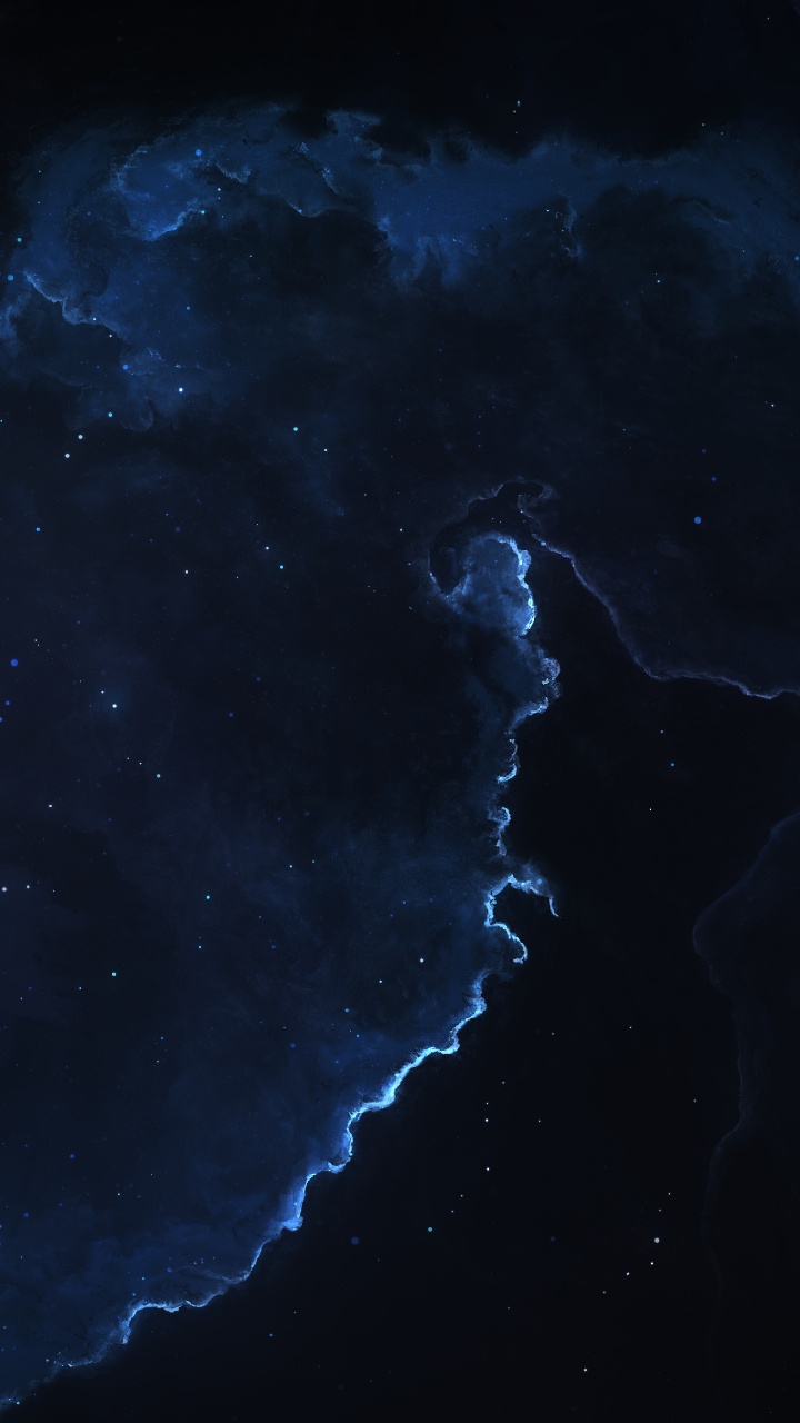 Peinture Abstraite Bleue et Blanche. Wallpaper in 720x1280 Resolution