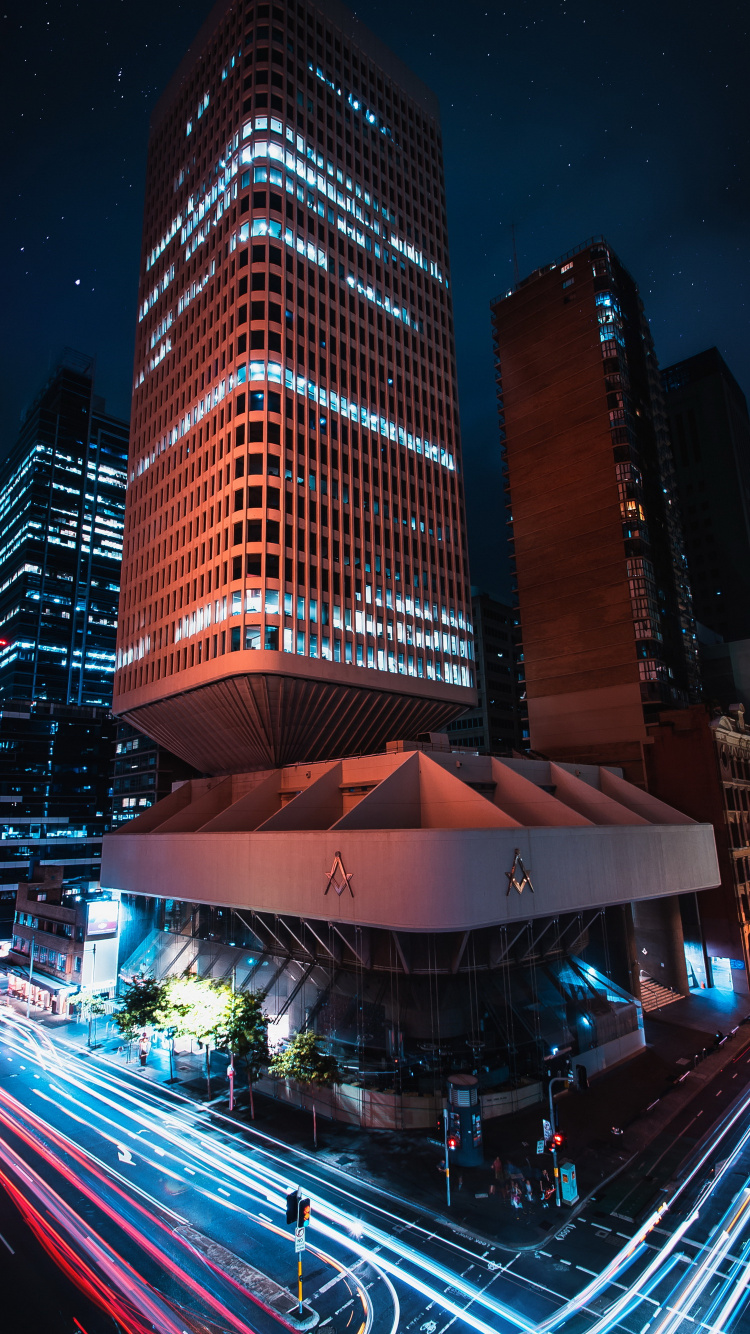 Manzana, Edificio, Luz, Torre de Bloques, Condominio. Wallpaper in 750x1334 Resolution