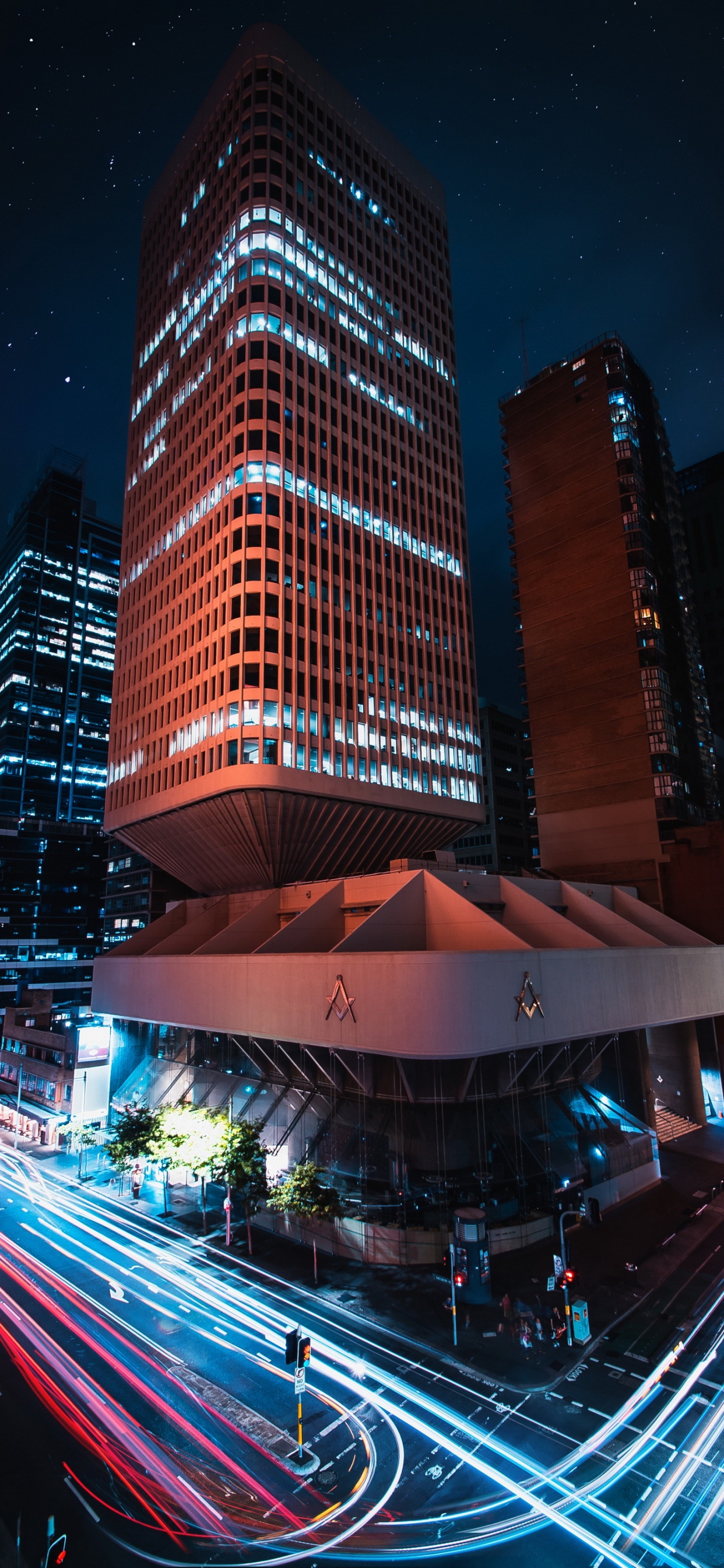 苹果, 光, 塔块, 公寓, 城市景观 壁纸 1242x2688 允许