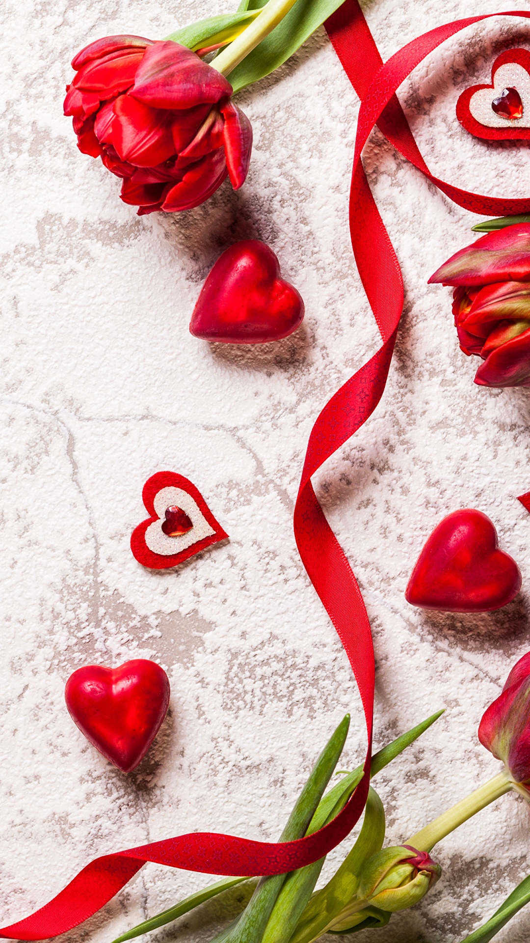 el Día de San Valentín, Coraz, Amor, Pétalo, Las Rosas de Jardín. Wallpaper in 1080x1920 Resolution