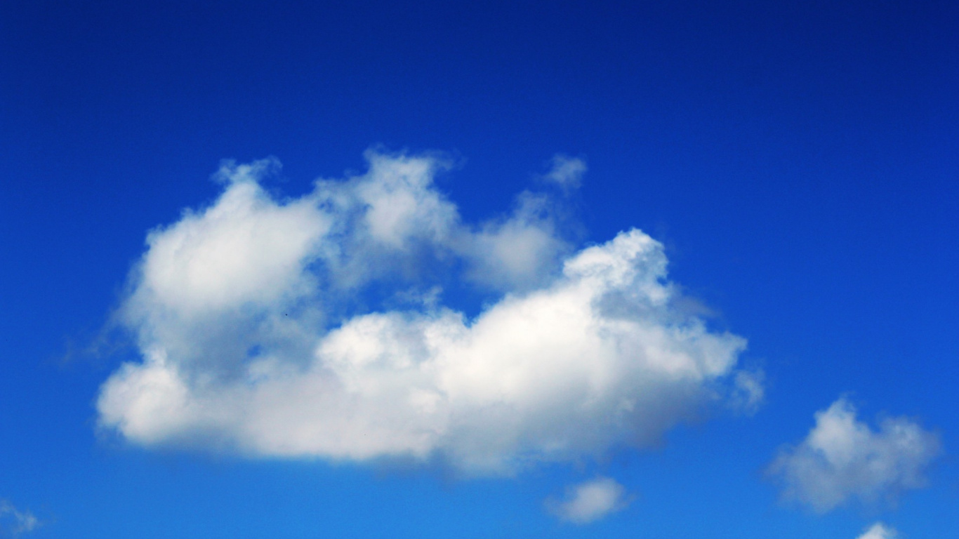 White Clouds and Blue Sky During Daytime. Wallpaper in 1366x768 Resolution
