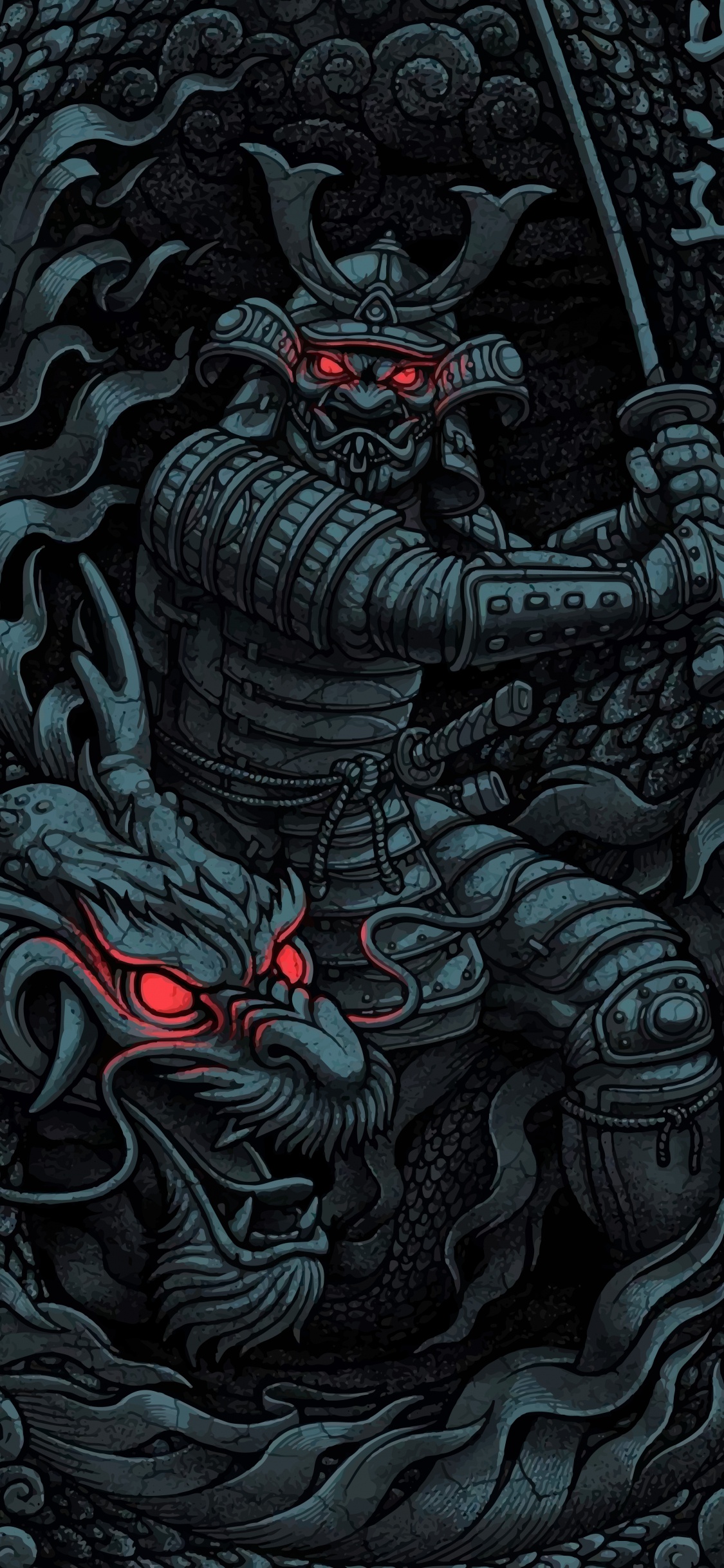 Samurái Japonés, Samurai, Arte Japonés, Ellos, Arte. Wallpaper in 1125x2436 Resolution