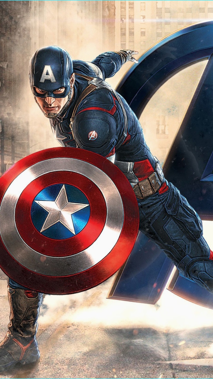 Captain America and Captain America. Wallpaper in 720x1280 Resolution