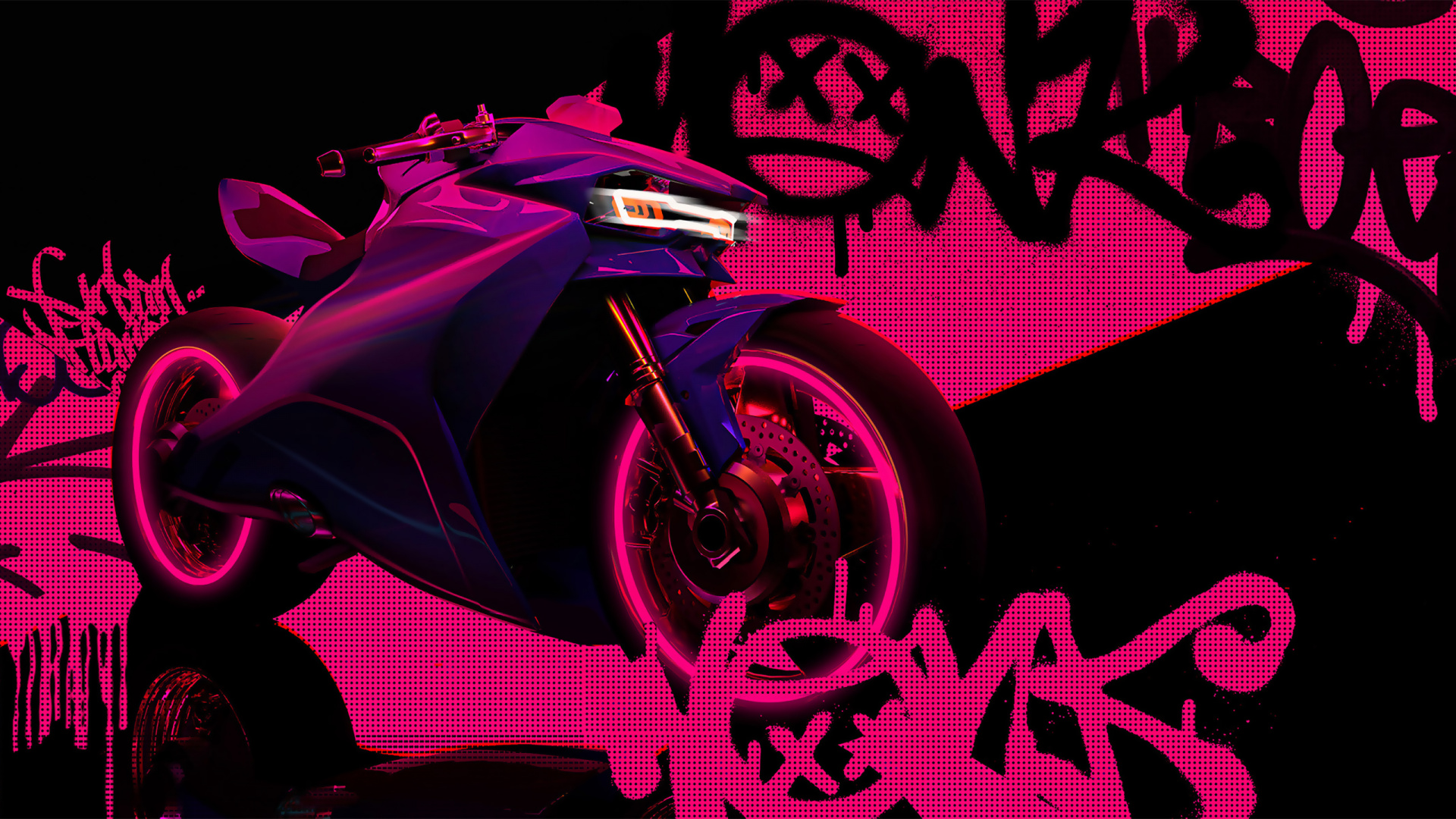 Diseño Gráfico, Ducati, Rueda, Morado, Negro. Wallpaper in 1920x1080 Resolution