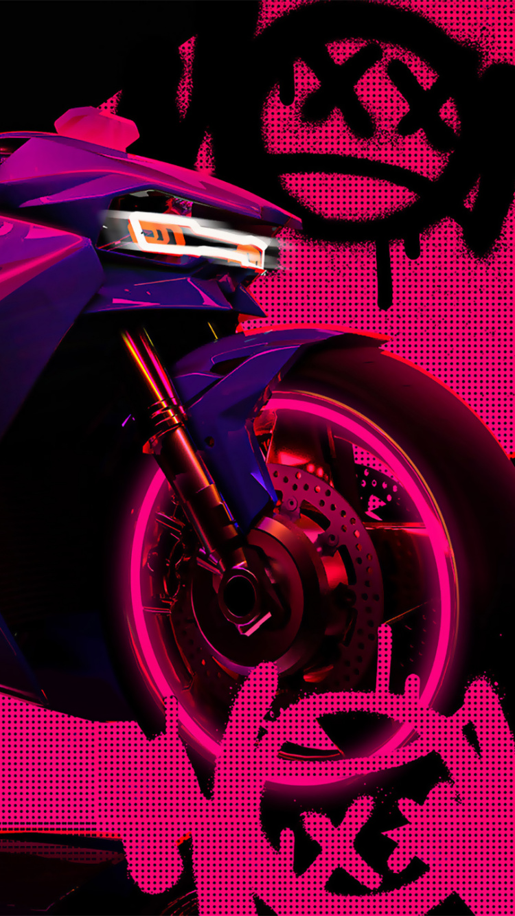 Diseño Gráfico, Ducati, Rueda, Morado, Negro. Wallpaper in 750x1334 Resolution