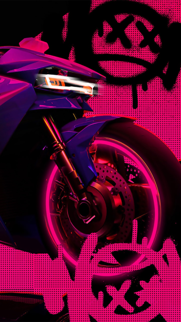 Grafik-design, Ducati, Rad, Purpur, Schwarz. Wallpaper in 720x1280 Resolution