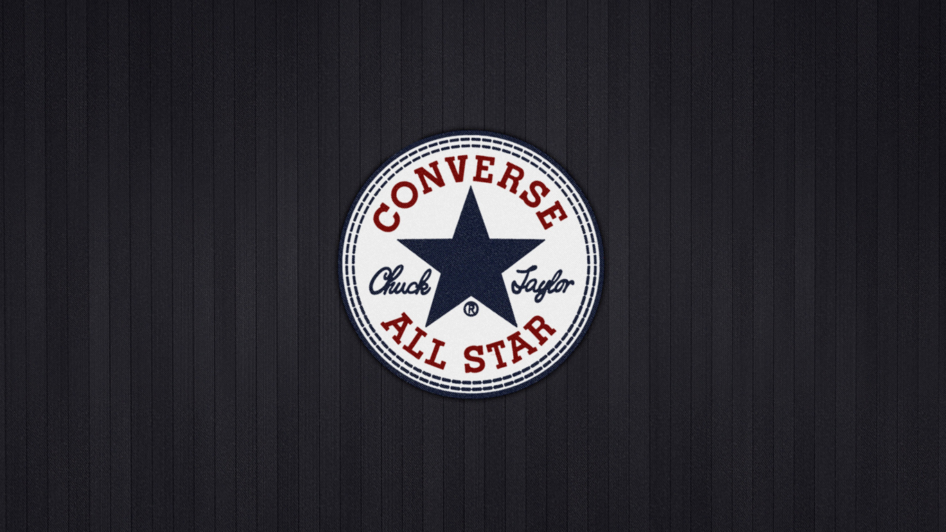 Converse, Graphics, Converse All Star, Logo, Badge. Wallpaper in 1366x768 Resolution