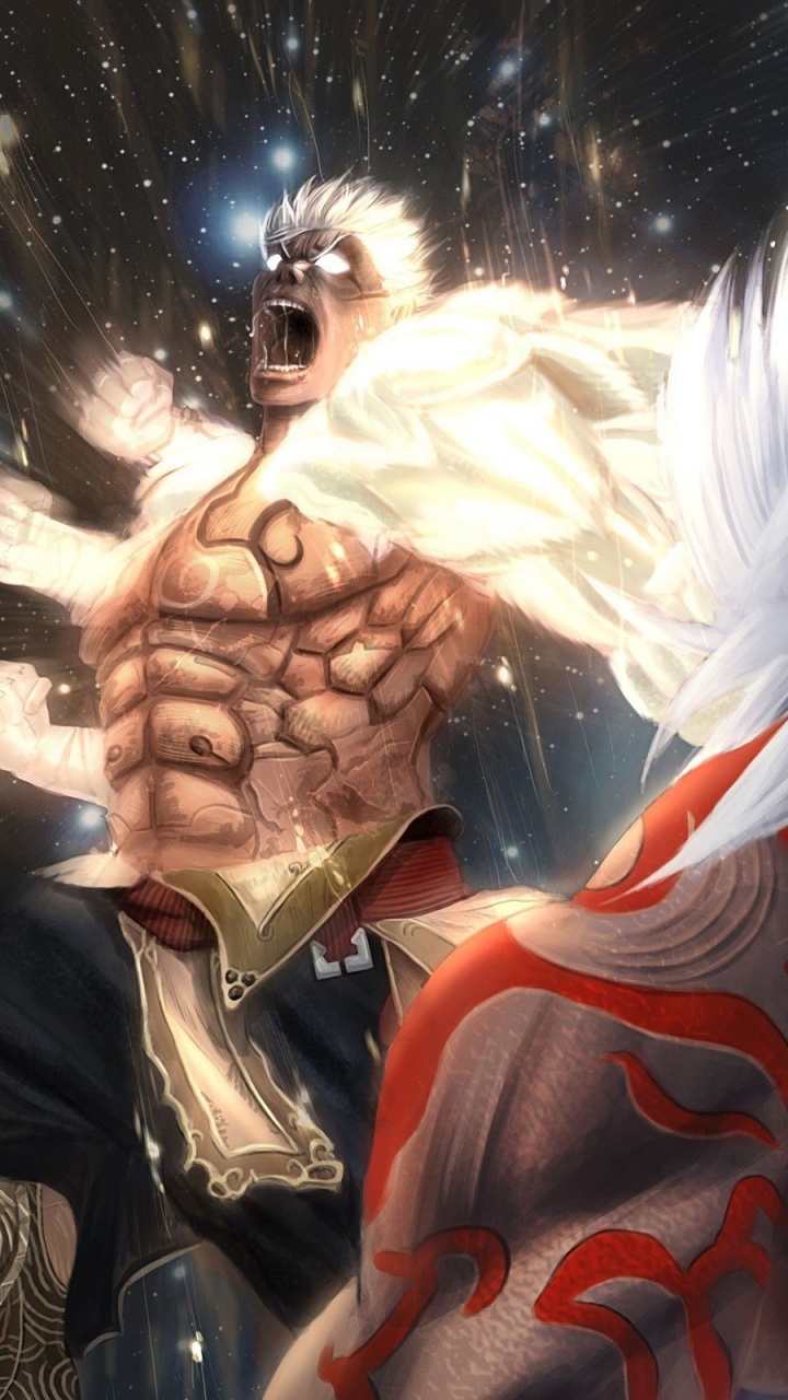 White Haired Male Anime Character. Wallpaper in 720x1280 Resolution