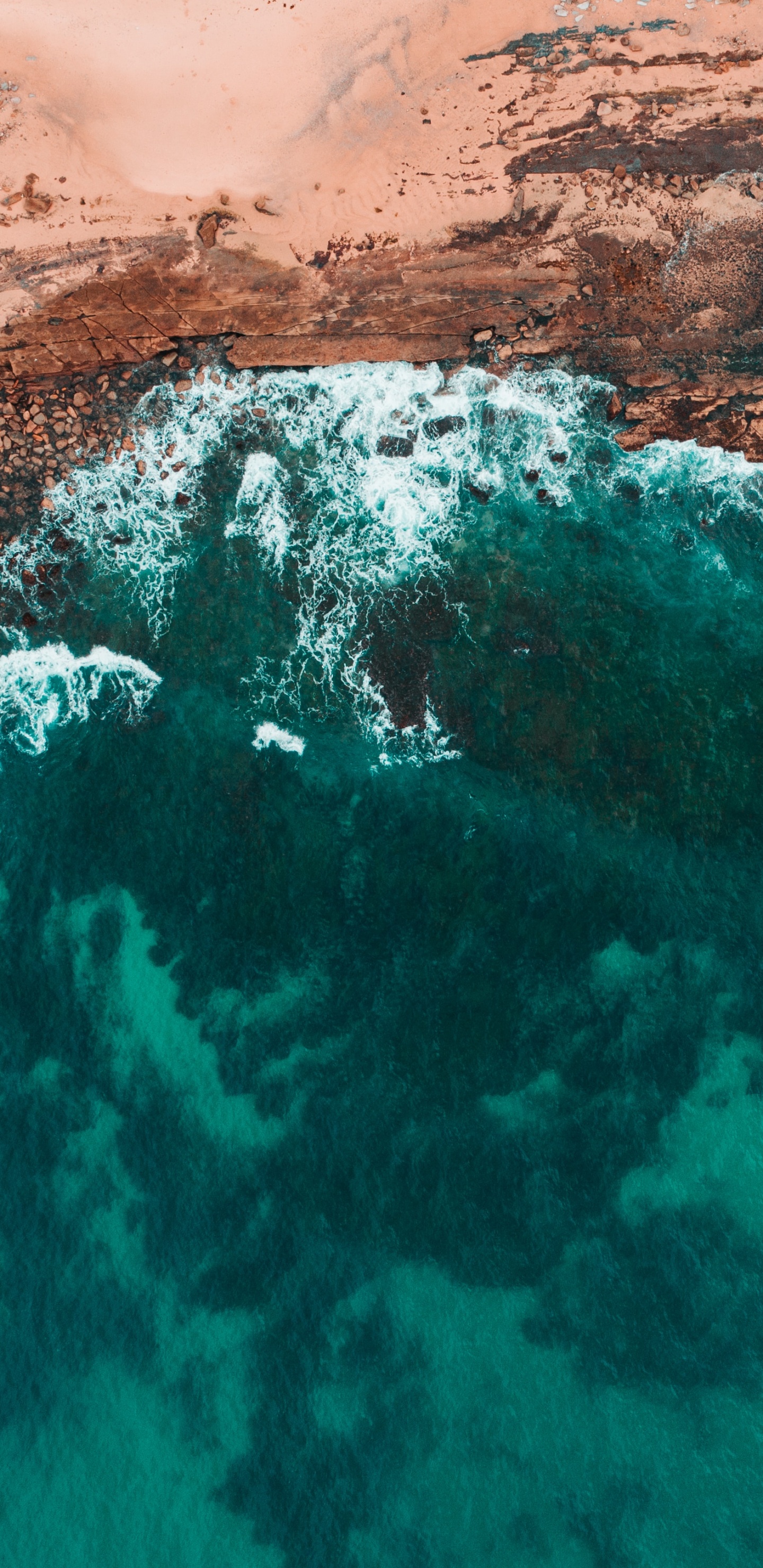 Water, Rock, Blue, Beach, Coast. Wallpaper in 1440x2960 Resolution