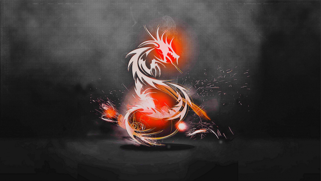 White and Orange Bird Illustration. Wallpaper in 1366x768 Resolution