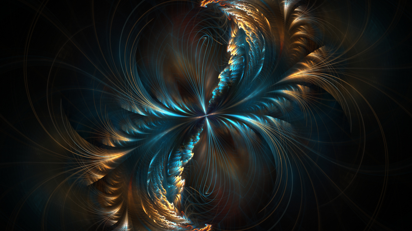 Blaues Und Weißes Licht Digitale Tapete. Wallpaper in 1366x768 Resolution