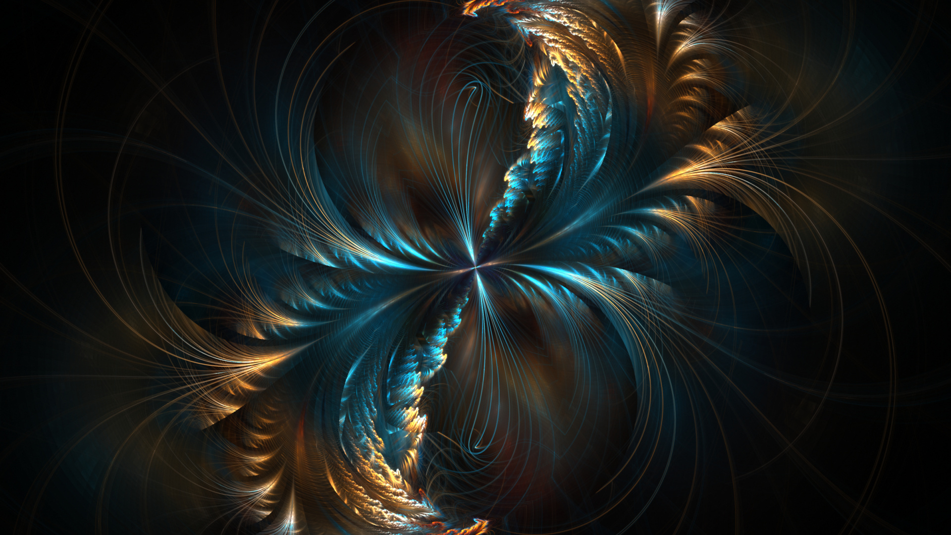 Blaues Und Weißes Licht Digitale Tapete. Wallpaper in 1920x1080 Resolution