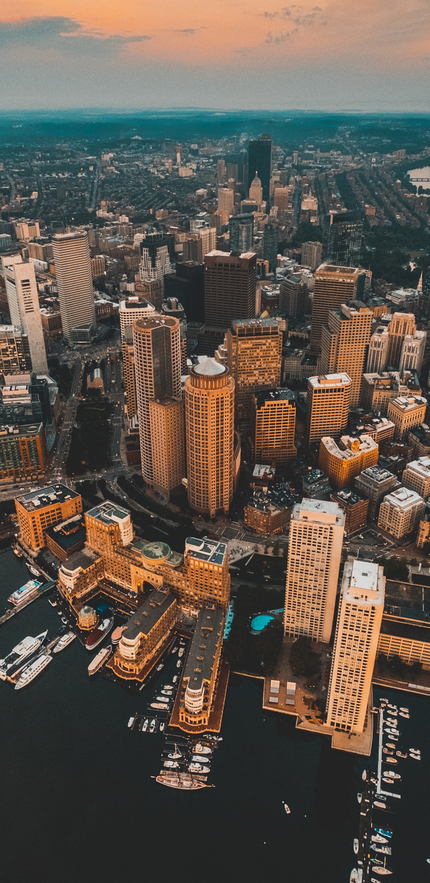 Aerial View of City Buildings During Daytime. Wallpaper in 1440x2960 Resolution