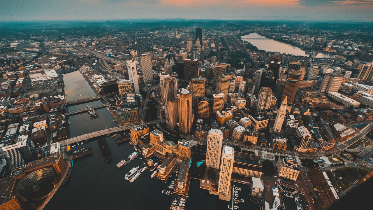 Vue Aérienne Des Bâtiments de la Ville Pendant la Journée. Wallpaper in 1280x720 Resolution