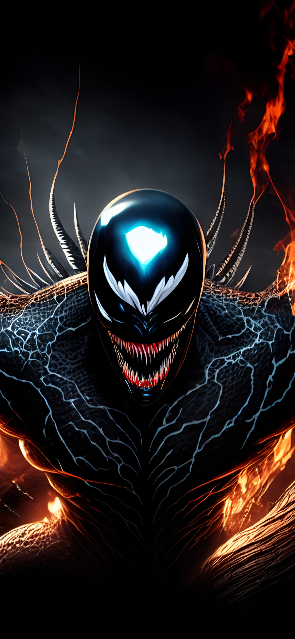 Cartoon, Gas, Art, Electric Blue, Darkness. Wallpaper in 1242x2688 Resolution