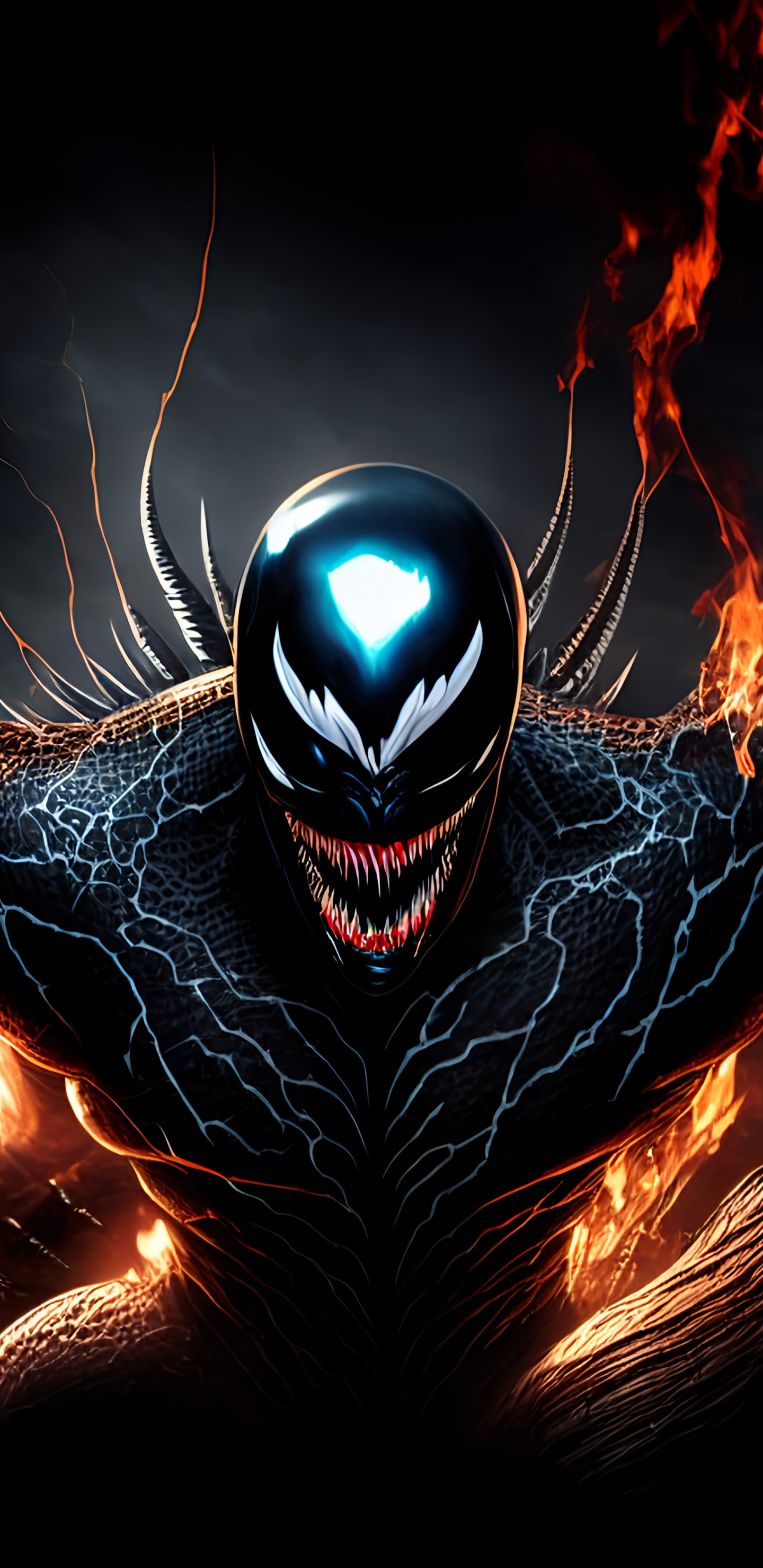 Cartoon, Gas, Art, Electric Blue, Darkness. Wallpaper in 1440x2960 Resolution