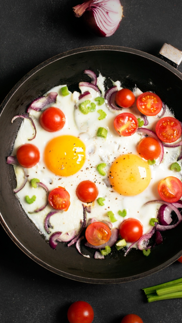 Egg Food, Scrambled Eggs, Omelette, Egg, Fried Egg. Wallpaper in 720x1280 Resolution