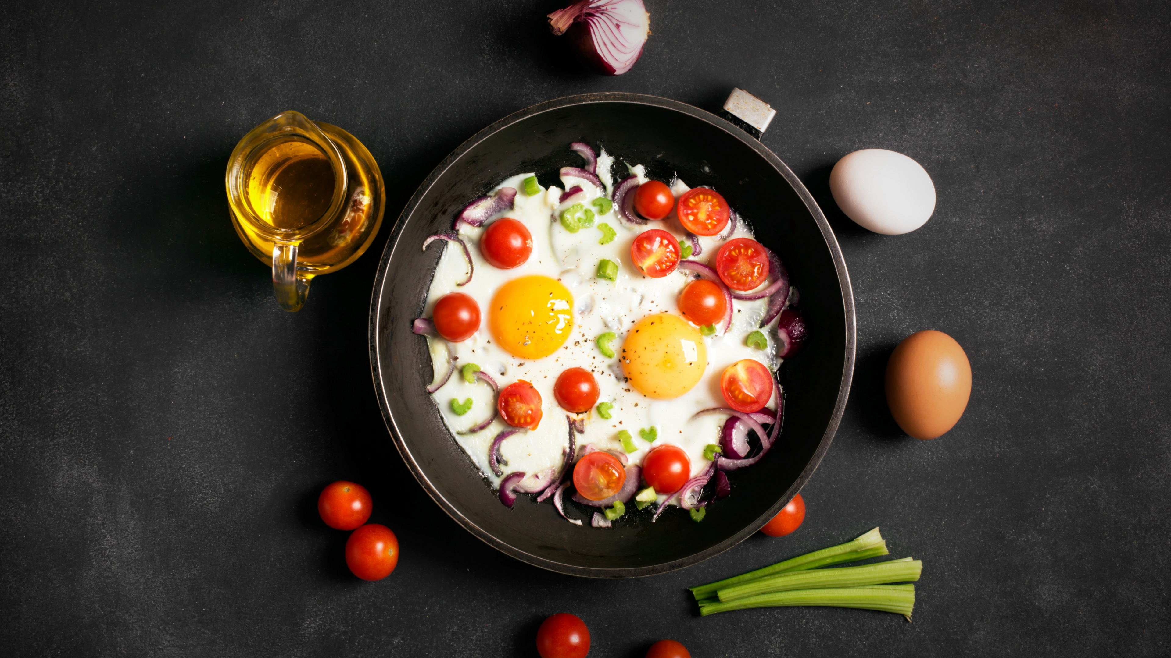 Nourriture Aux Œufs, Oeufs Brouillés, Omelette, Oeuf, Oeuf Frit. Wallpaper in 3840x2160 Resolution