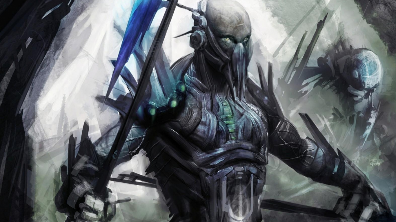 Mann im Schwarzen Anzug Mit Waffe. Wallpaper in 1366x768 Resolution