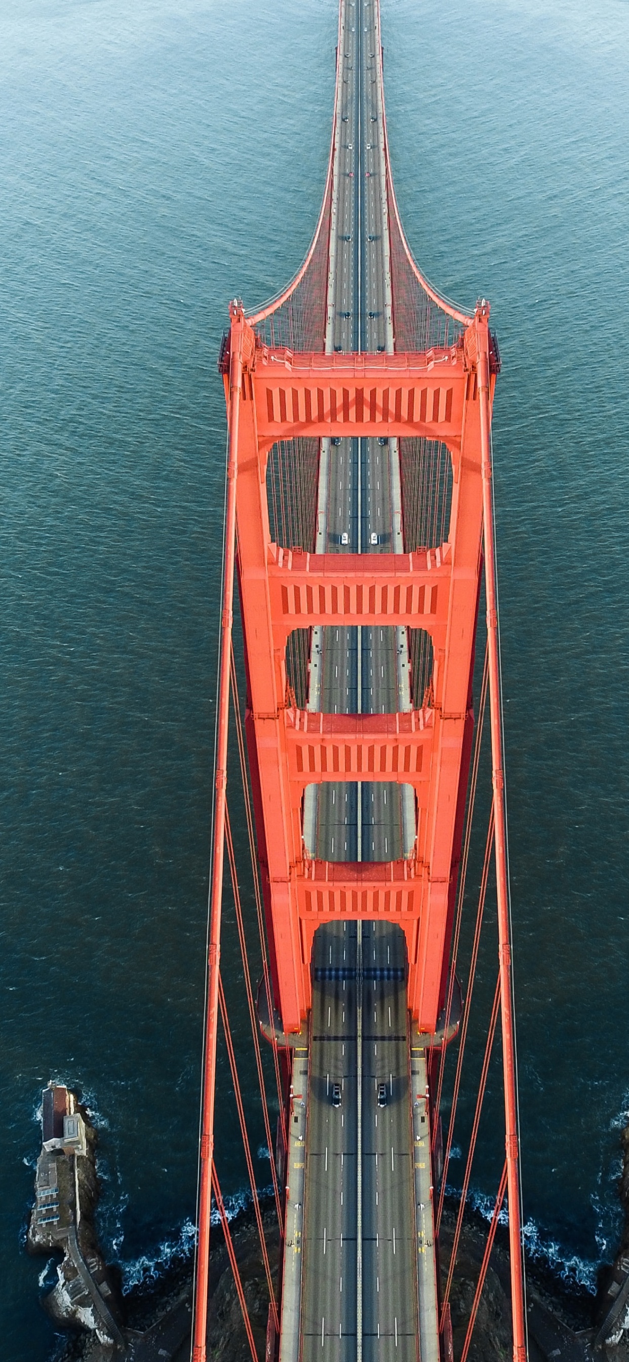 Bridge, Golden Gate Bridge, Body of Water, Infrastructure, Waterway. Wallpaper in 1242x2688 Resolution